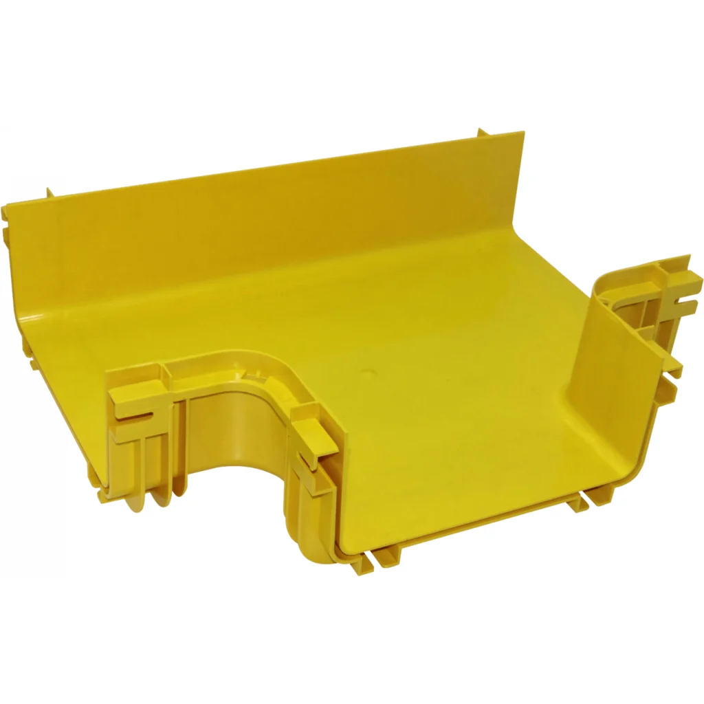 Imagen 3 de 240x100mm Derivacion Horizontal Tee Amarilla PC+ABS LSZH Hembra