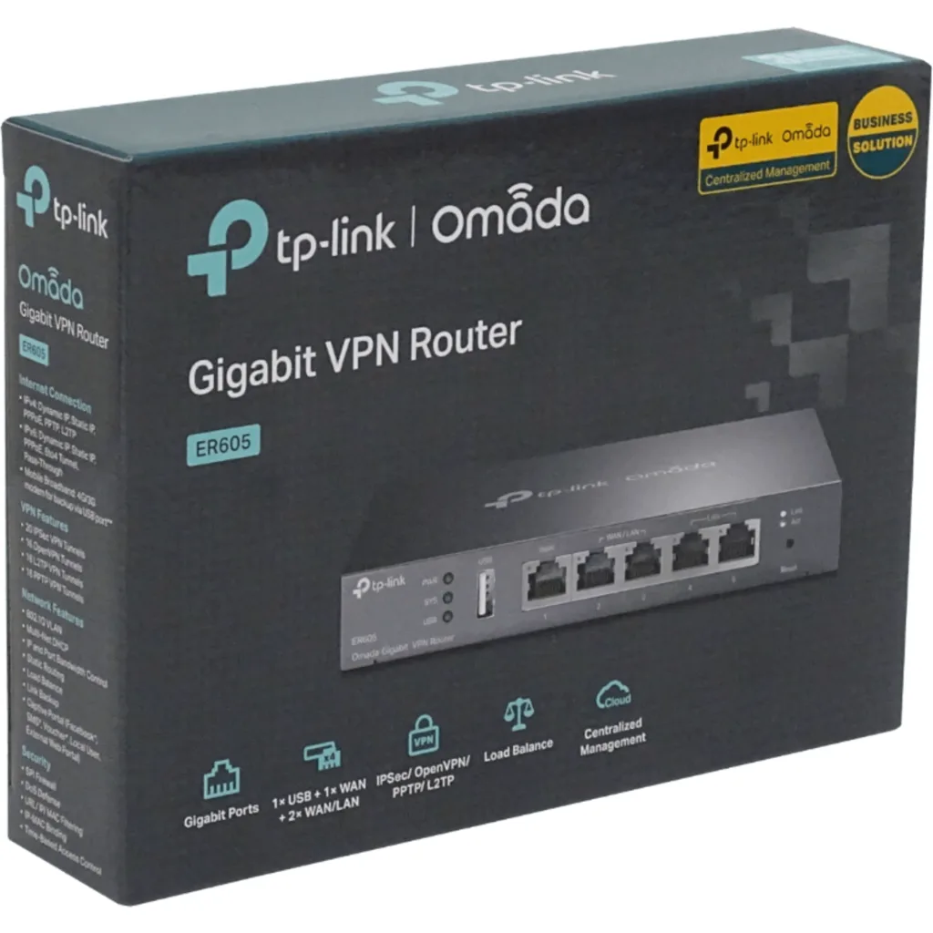 Imagen 2 de Router TP-Link ER605 V2 VPN Gigabit VPN 3 puertos Ethernet WAN + 1 USB WAN
