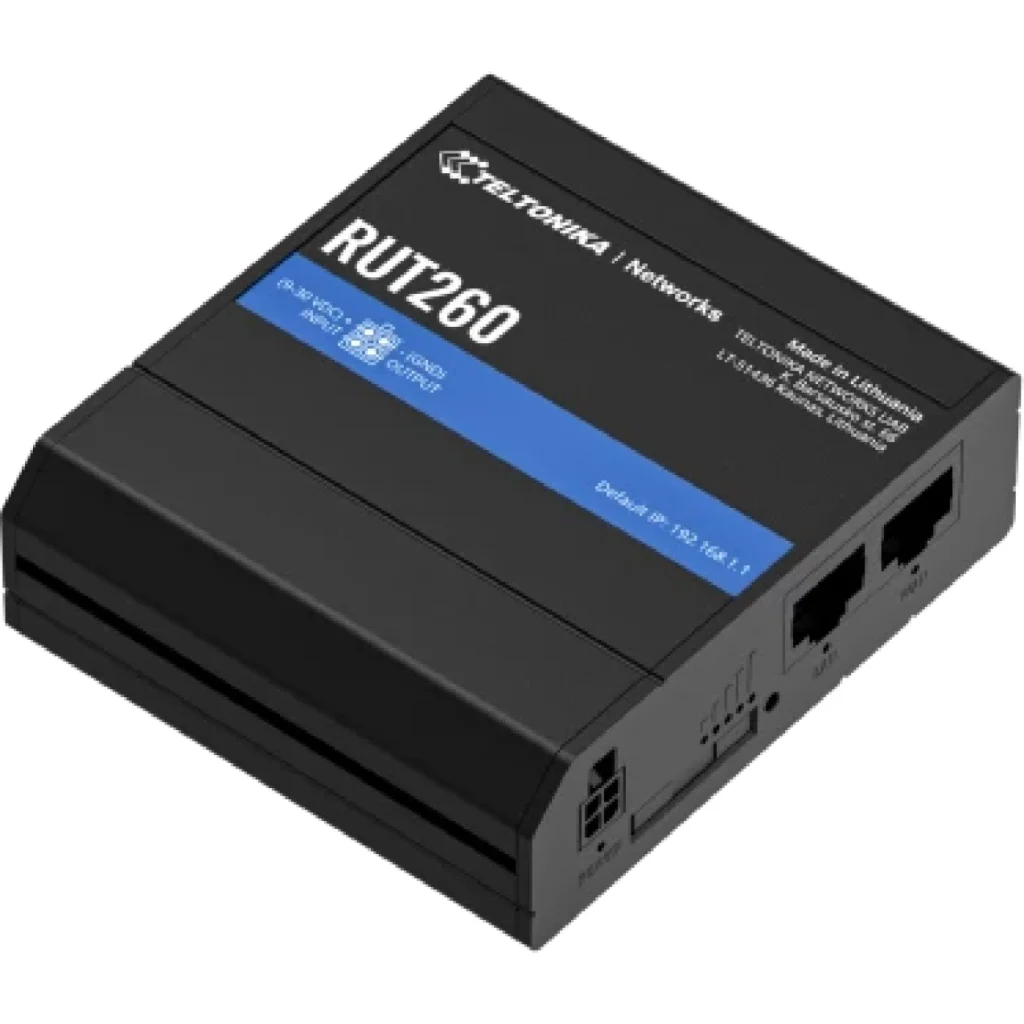 Imagen 2 de Teltonika Router industrial LTE Cat6 con WAN Ethernet y funciones avanzadas de seguridad y VPN.