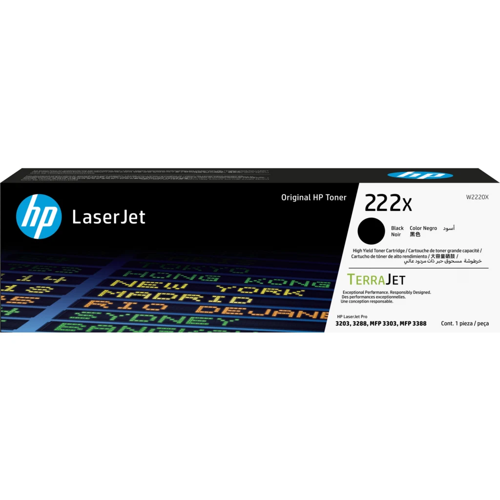 Imagen 0 de Toner HP 222X NEGRO, para LJ 3203 3288 / MFP 3303 3388, 3200 Páginas