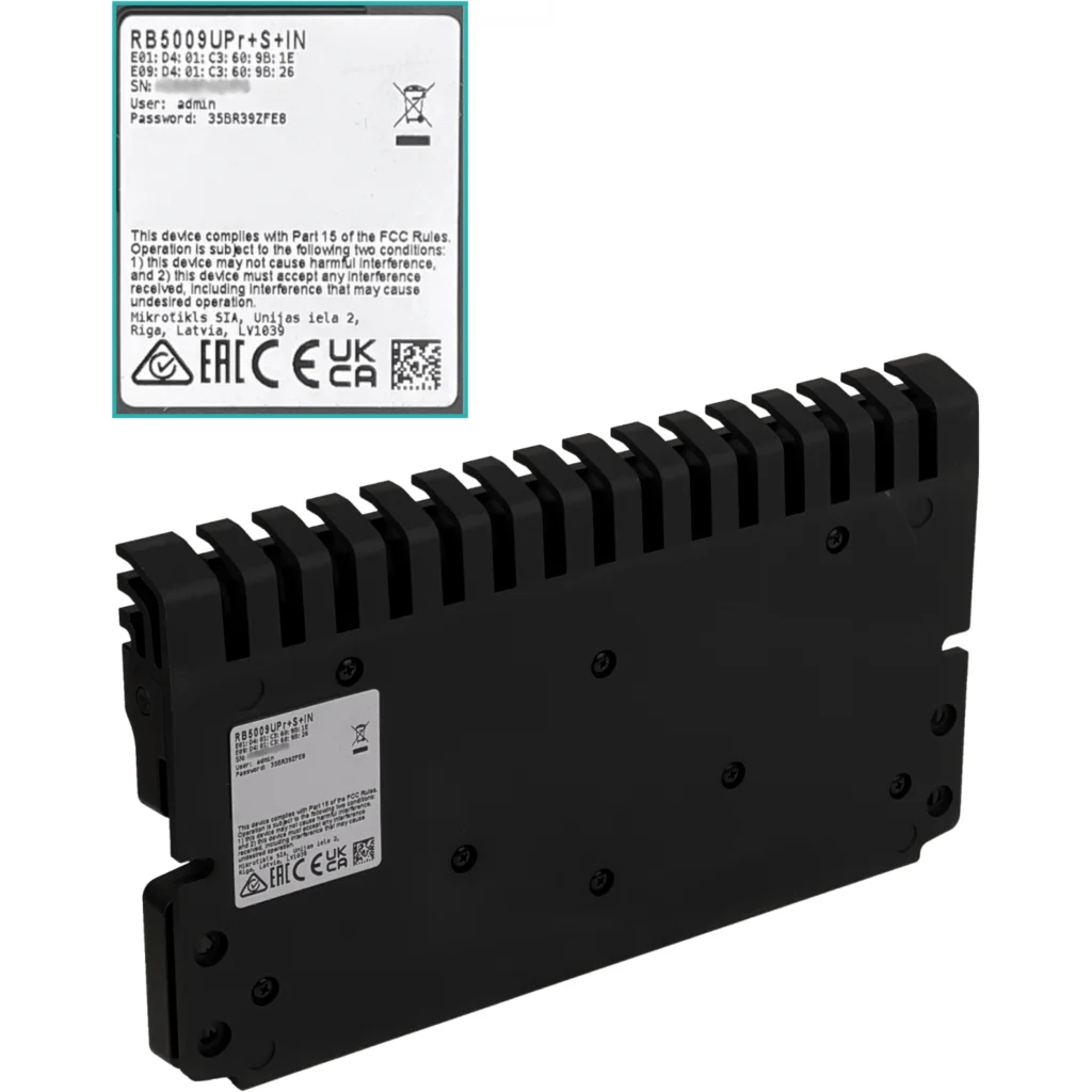 Imagen 6 de Router Compacto con PoE+ y Puertos Gigabit MikroTik RB5009UPr+S+IN