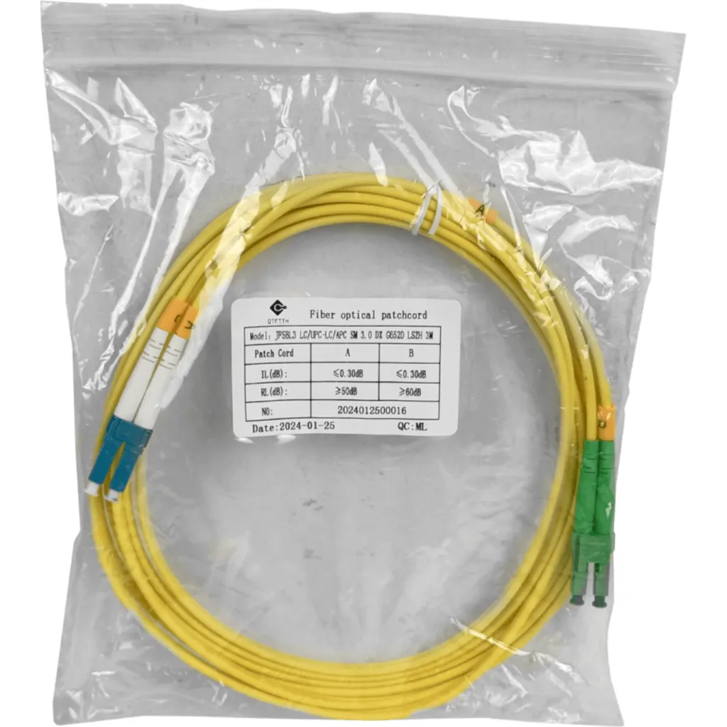 Imagen 1 de 3mt SM LC/UPC-LC/APC MonoModo SM Duplex Jumper Cable Fibra 3.0mm 9/125