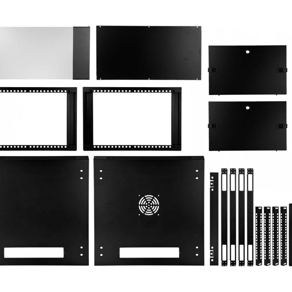 Imagen 1 de LINKMADE Desarmado 6U 60CM-Fondo Gabinete Rack Pared Muro Negro