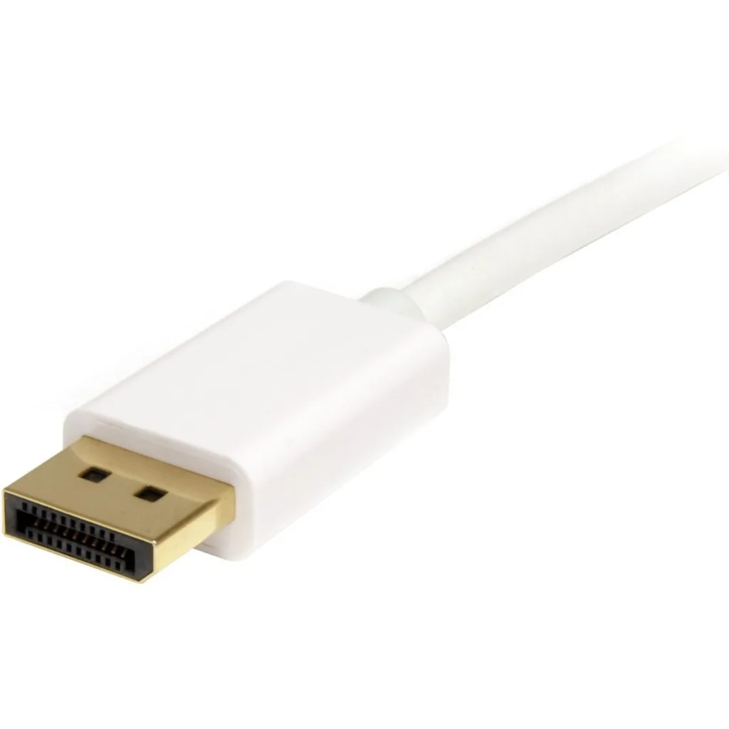 Imagen 3 de Cable Mini DP a DP v1.2 M/M 4K 3840x2160 60Hz 32AWG 2mts Color Blanco - StarTech