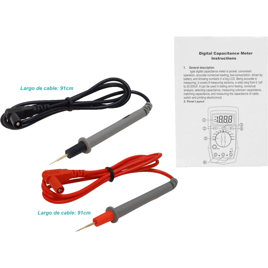 Imagen 3 de Tester ilum Condensadores Faradios Capacitometro req/Bat-9V 200pF-20mF