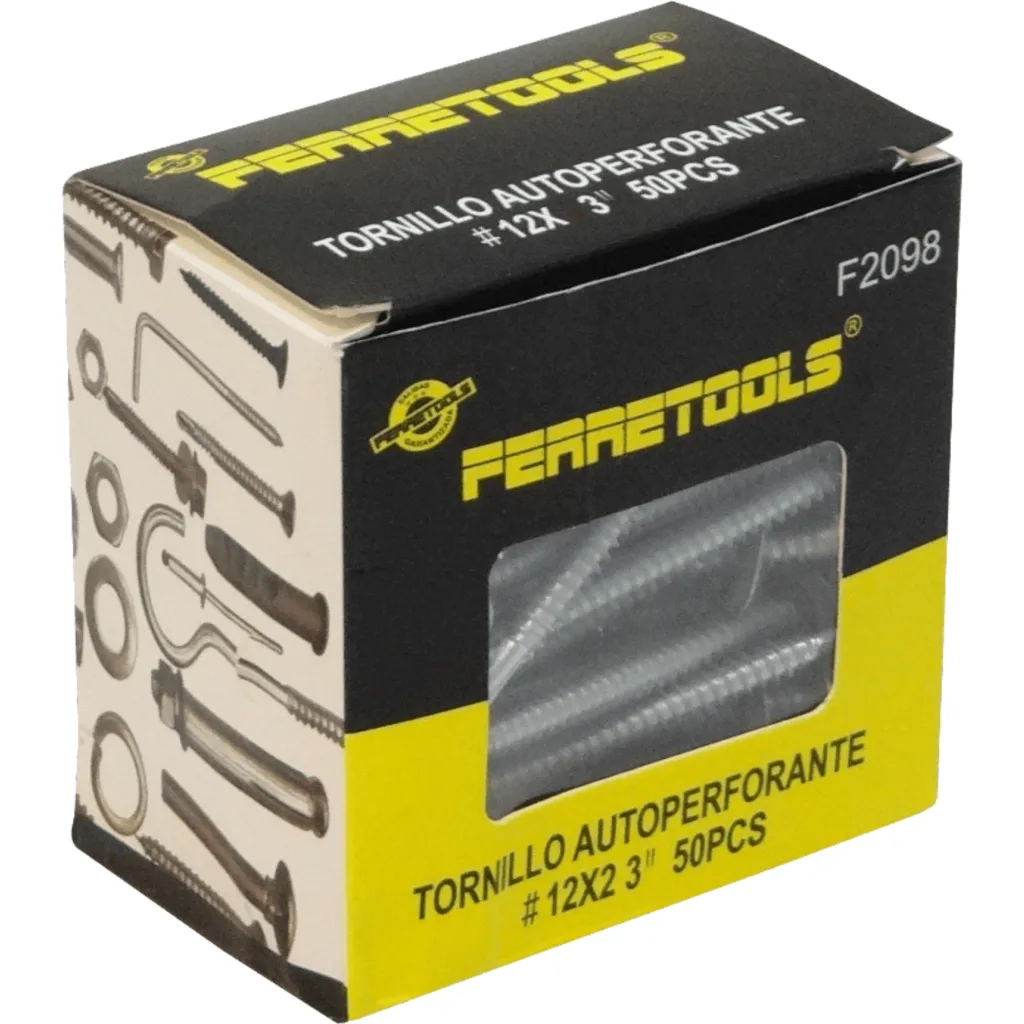 Hexagonal-8mm 50u. 12x3 Largo-76mm Zn Tornillo Autoperforante 3,0p