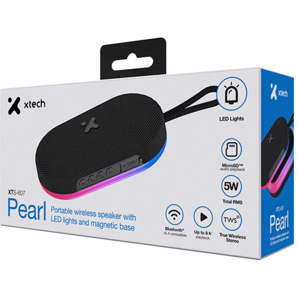 Imagen 10 de Xtech - Speaker - black with LED lights and magnetic base - BT 5W TWS XTS-607