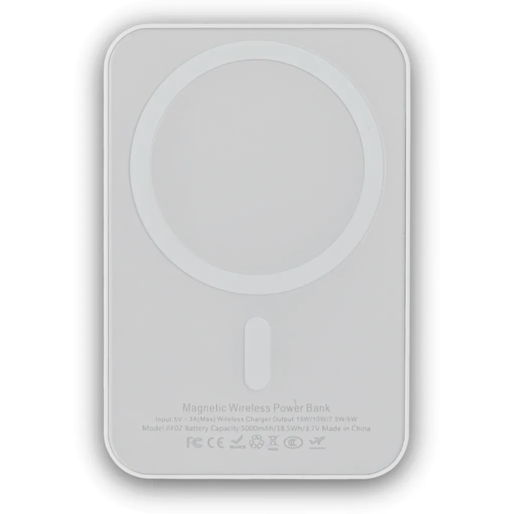 Cargador Portatil Inalambrico Negro USB-C-H 15W 5000mAh in-5Vdc 3A