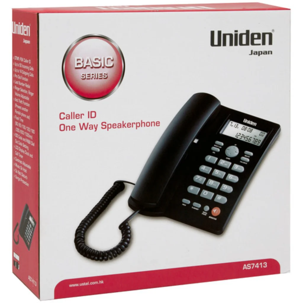 Imagen 1 de TELEFONO UNIDEN DE SOBREMESA  CALLER ID - 7413 - NEGRO