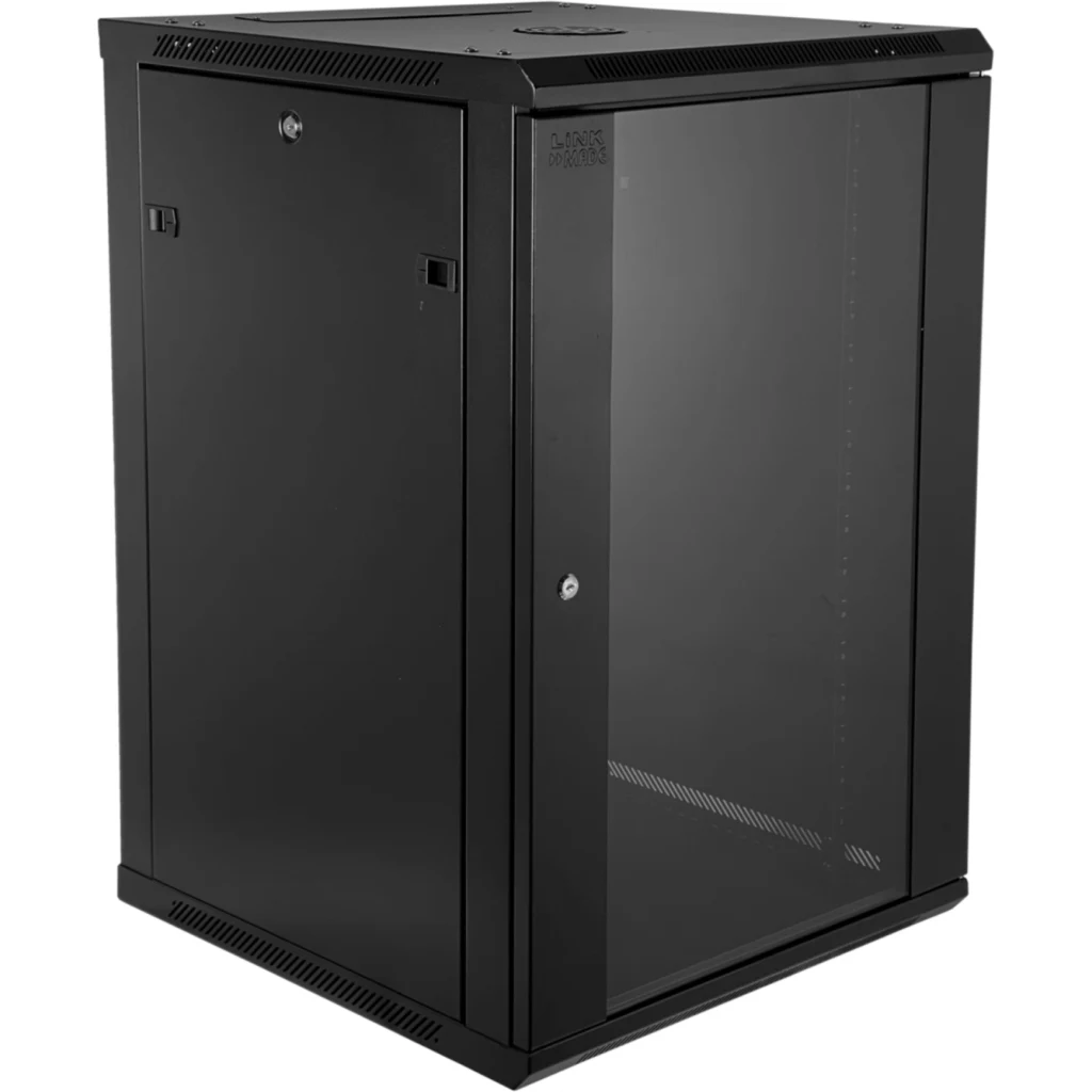 Imagen 1 de LINKMADE Desarmado 18U 60cm-Fondo Rack Gabinete Pared Muro Negro