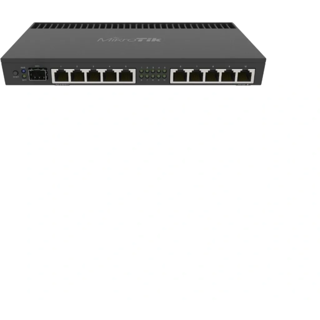 Router MIKROTIK 10-1000 1-SFP+10G Console-RJ45 L5 1,4GHz-x4 1U-Rack 12-57VDC
