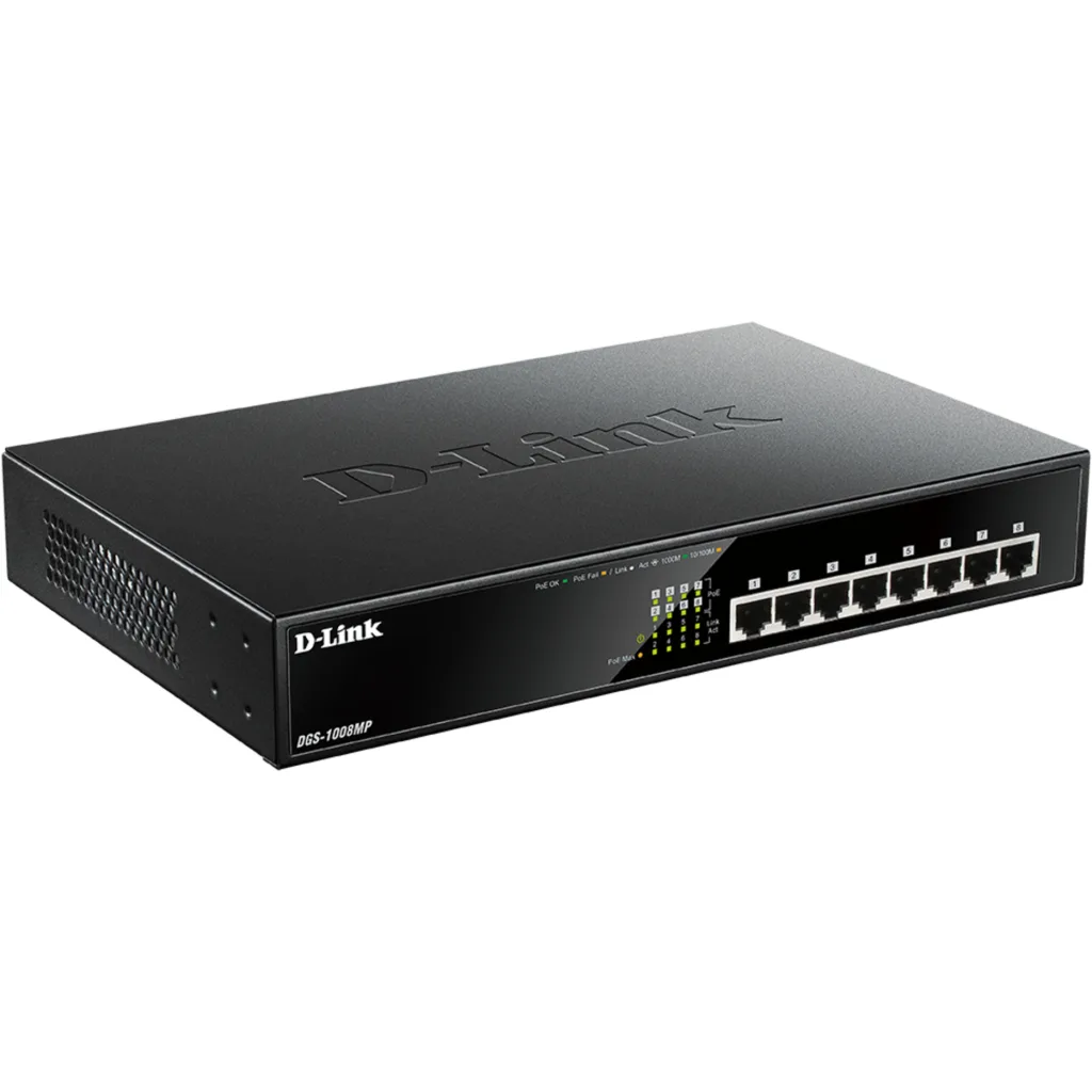 Imagen 2 de Switch D-Link 8 Puertos RJ-45 Gigabit Ethernet 10/100/1000 PoE+ No Administrador