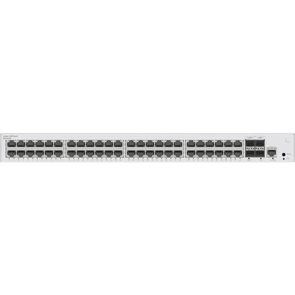 Imagen 1 de S220-48T4S. Switch Huawei eKit 48 puertos 10/100/1000Base-T 4 Puertos 1GE SFP capacidad de conmutación de 104 Gbit/s capacidad de reenvió de paquetes de 77 Mpps