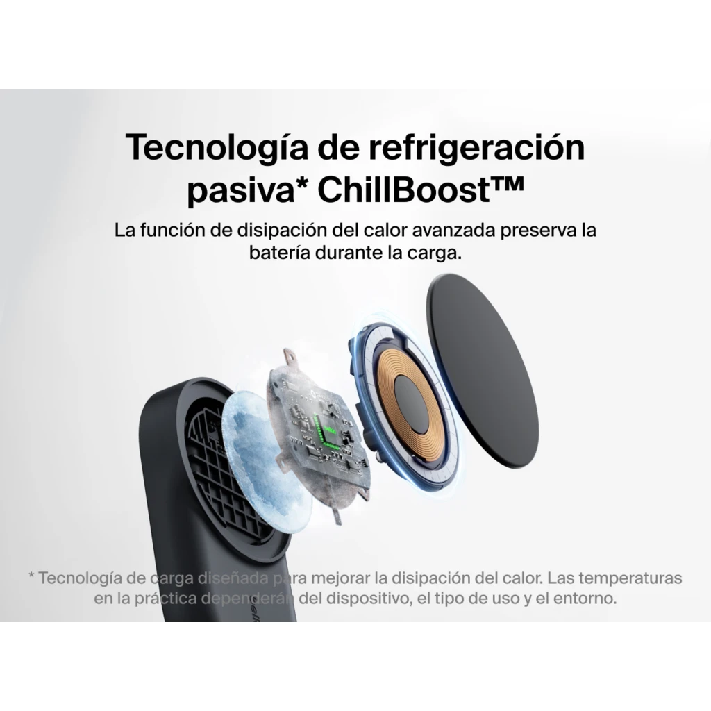Imagen 7 de Base de carga 3 en 1 plegable BoostCharge Qi2 15W Belkin Negra