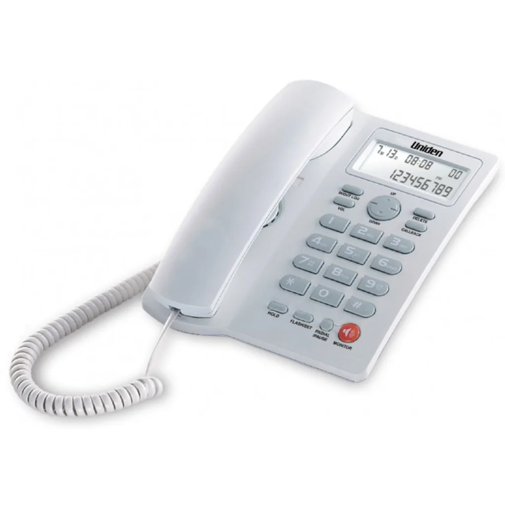 Teléfono UNIDEN 7413, de sobremesa Caller ID Color Blanco