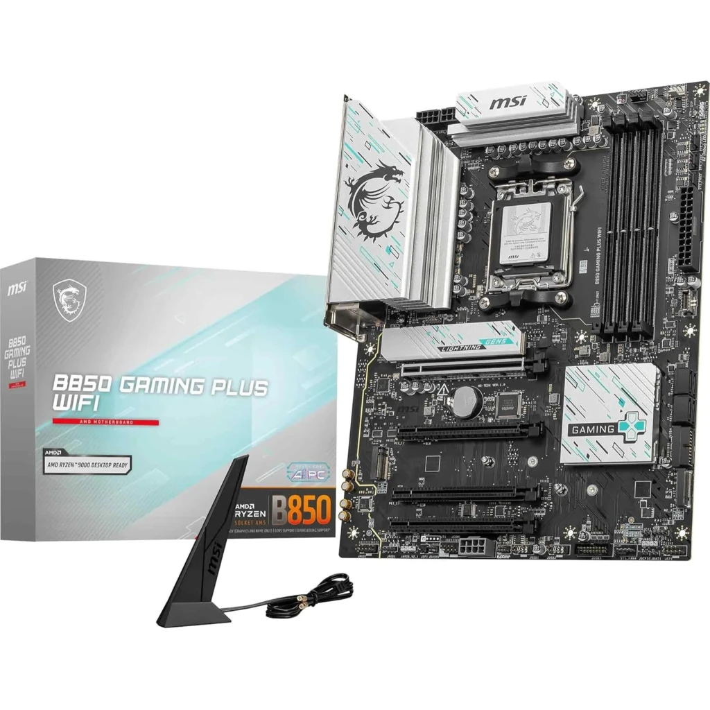 Tarjeta Madre MSI B850 GAMING PLUS WIFI Socket AM5 4*DRR5 DP 4*PCIe3*M2 WIFI 7