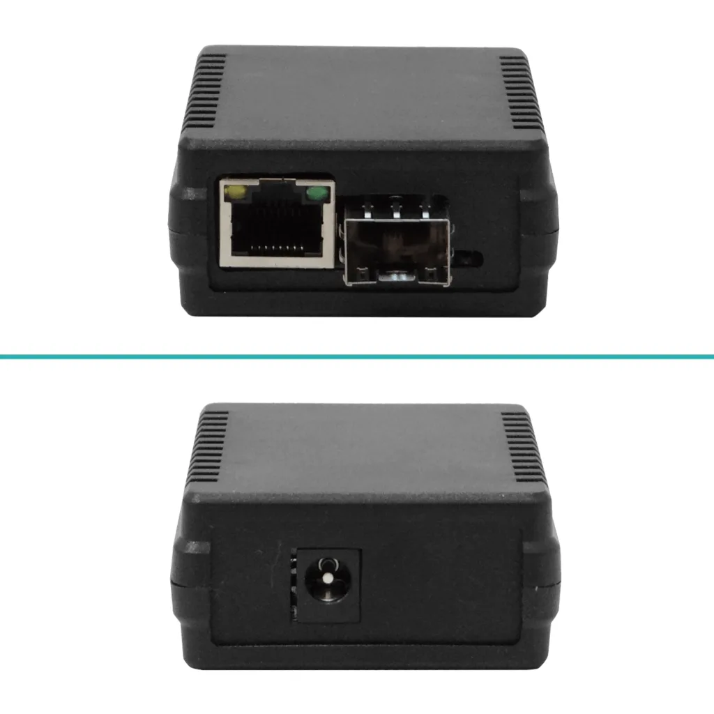 Imagen 1 de Gigabit Media Converter 5-18VDC inc-12VDC EM-0101-TG EUROLAN 1-SFP 1-1000-RJ45