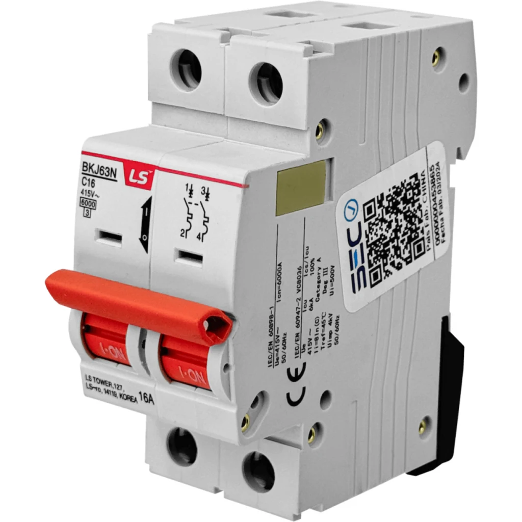 Bipolar 2x16A 6kA 230/400V Interruptor Automatico Curva C16