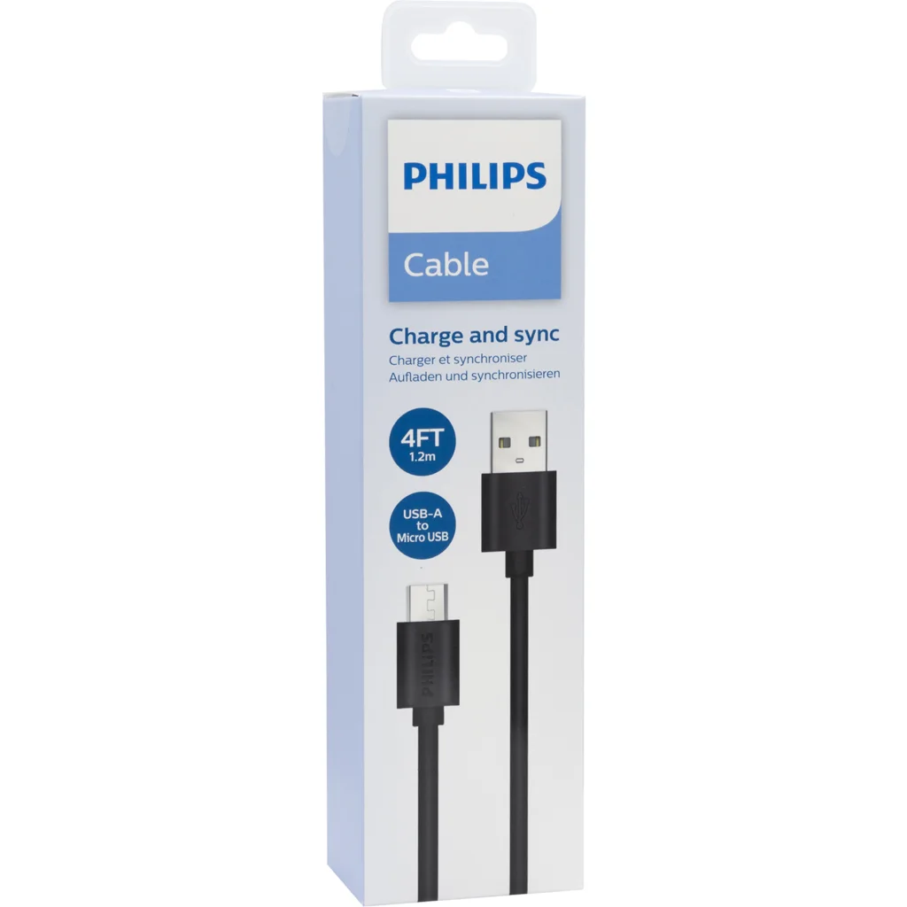 Imagen 2 de DLC3104U/00 CABLE DE CARGA MICRO USB 1.2 MTS PHILIPS