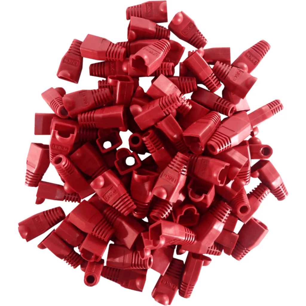 Imagen 2 de BOLSA 100 UNIDADES CAPUCHON p/RJ45 Color Rojo