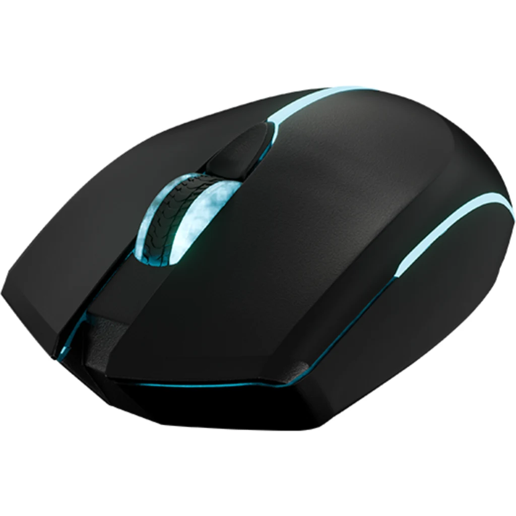 Xtech - XTM-318 - Mouse - 2.4 GHz - Wireless - Black - 4 buttons with Light 3200 dpi