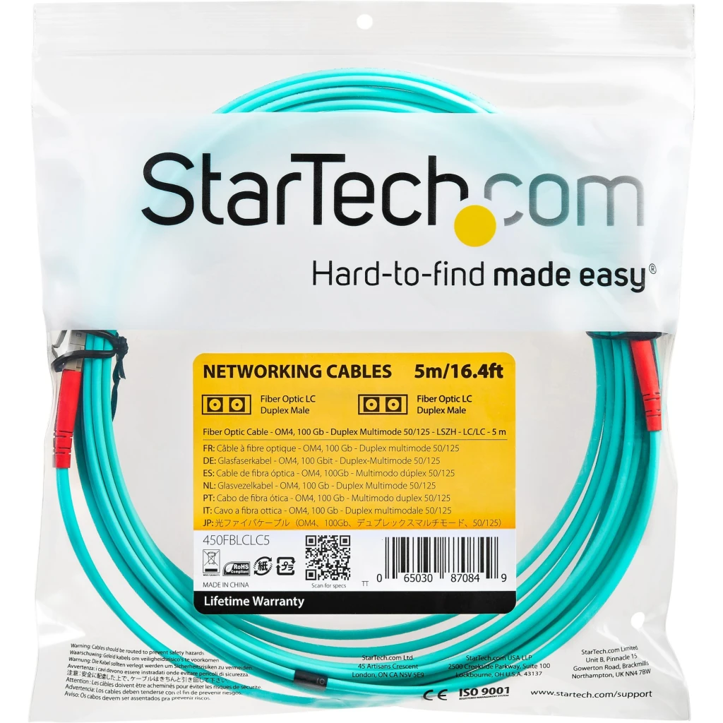 Imagen 4 de 5m Aqua MM 50/125 OM4 Fiber Optic Cable