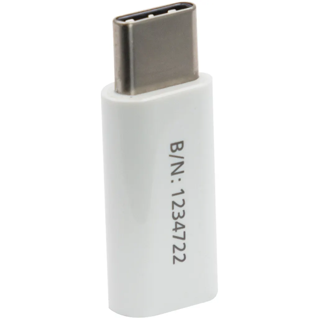 Imagen 1 de ADAPTADOR USB-C A MICRO USB DONGLE BLANCO