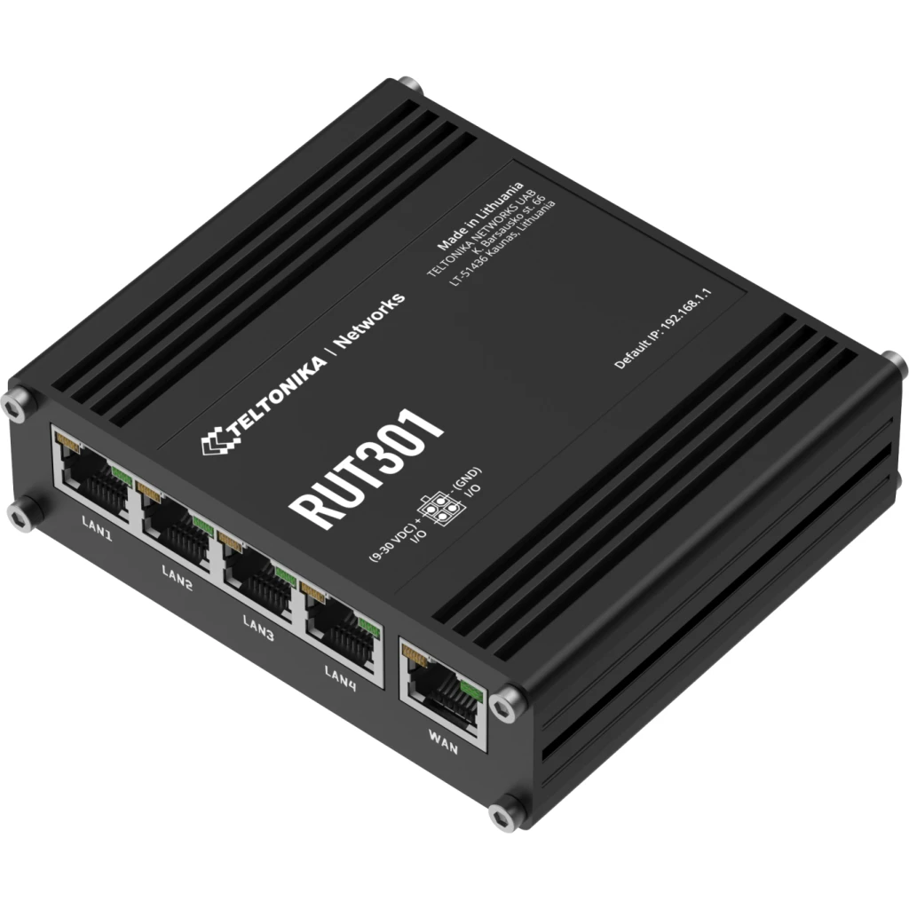 Imagen 1 de Router Industrial Teltonika RUT301, 5x RJ45 100Mb/s USB2.0 IP30 