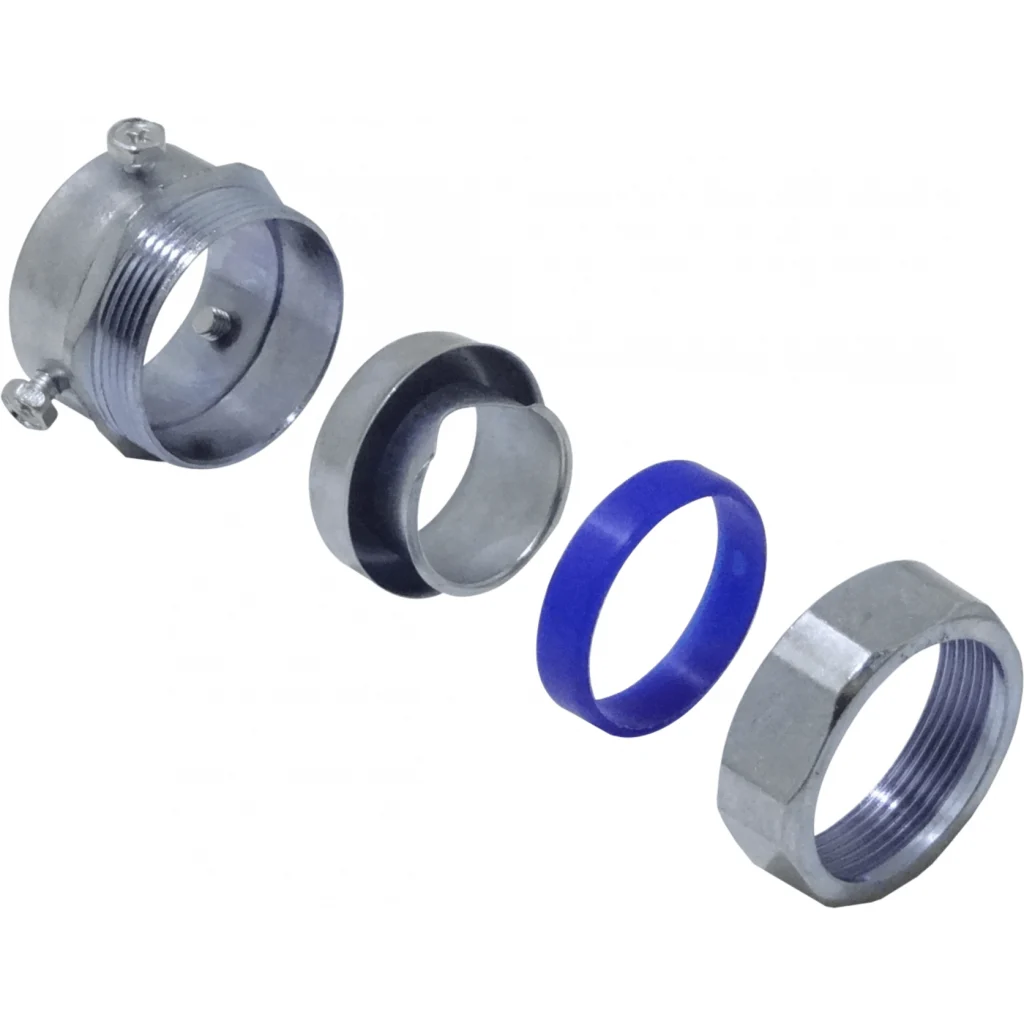 Imagen 1 de 40mm Union EMT a Flexible Conduit Adaptador Metalico 28-43mm a 30mm