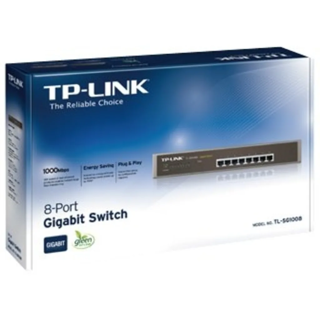 Imagen 2 de TL-SG1008 TP-LINK 8-1000 Rack Gigabit Switch Desktop no-Administrable