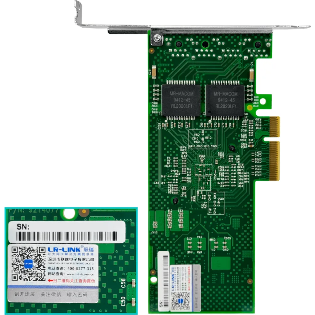 LRLINK Tarjeta p/RouterOS PCIExpress PCIe-x4 4-1000 LREC9714HT