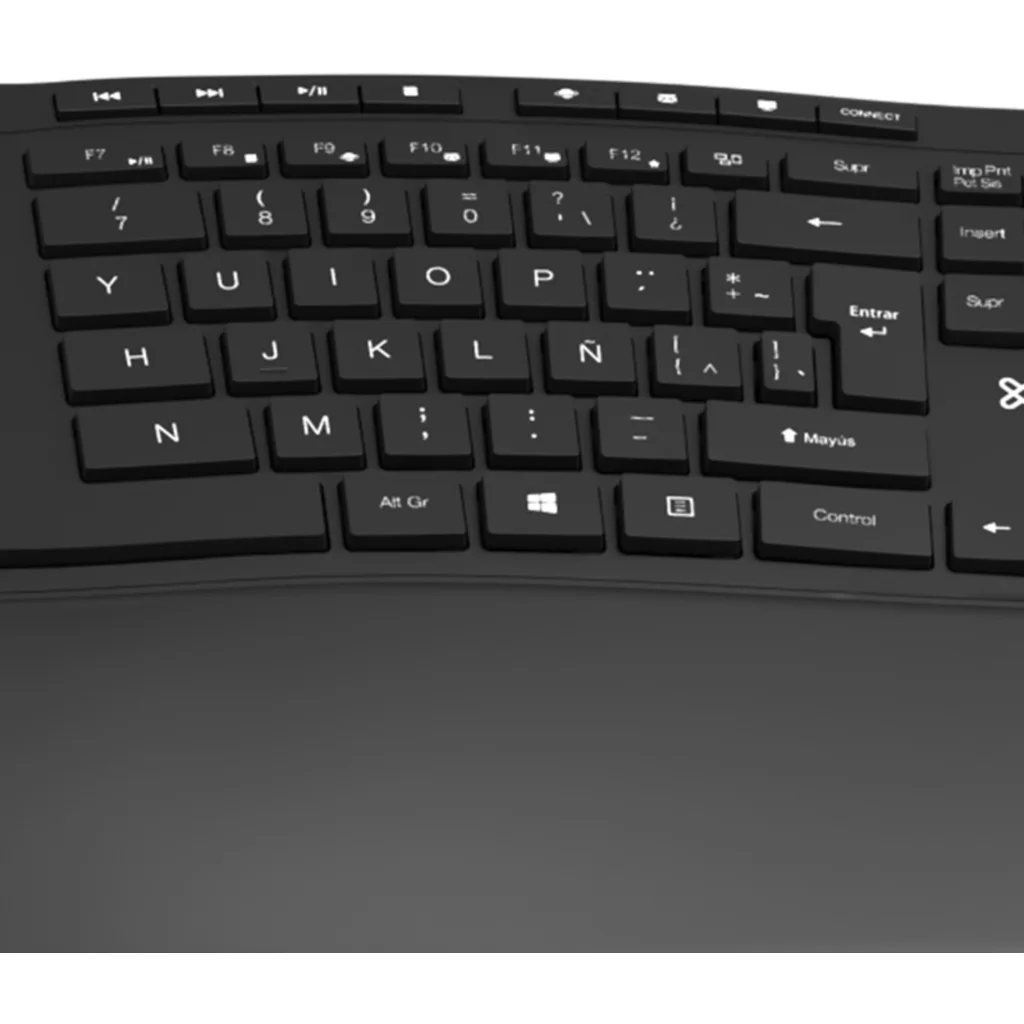 Imagen 3 de Teclado Inalámbrico Ergonómico KlipX KBK-530S Wireless 2.4GHz Español Negro