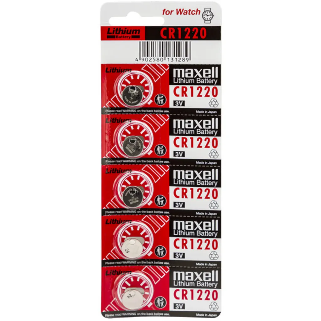 BLISTER 5 PILAS LITIO 3V MAXELL CR1220