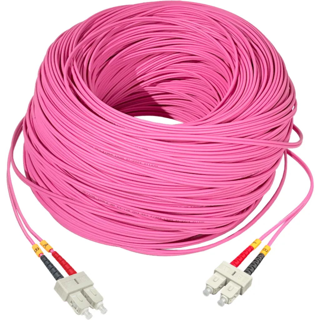 Imagen 2 de LSZH 200mt SC-SC OM4 MultiModo MM Duplex Jumper Fibra 50/125um 3mm