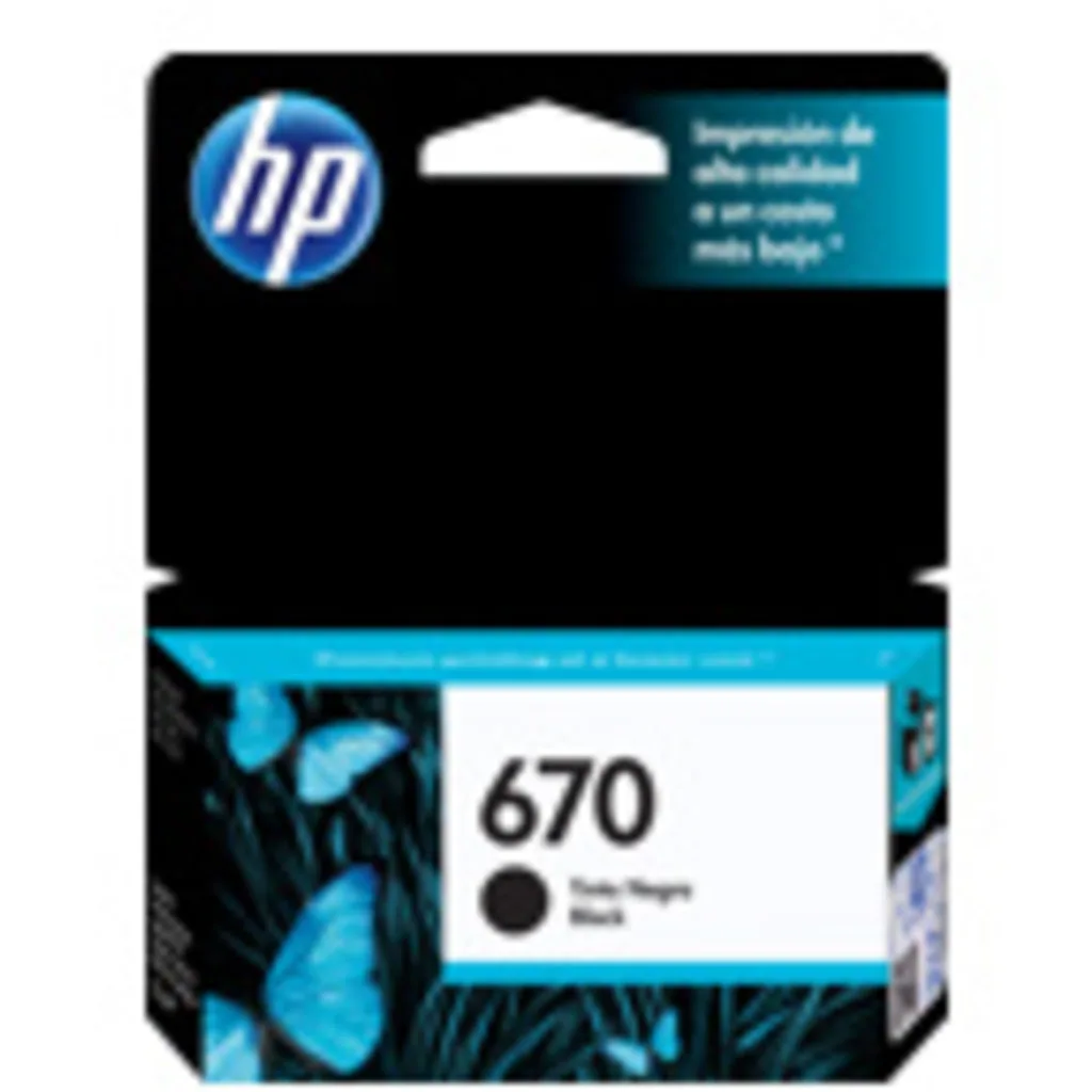 Imagen 5 de Cartridge HP 670 Negro Tinta para Imp Deskjet 3525/4615/4625/5525, 250Pág 7.5ml