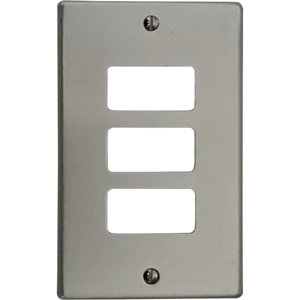 Imagen 1 de BTICINO Placa 3 Puestos Modulos Aluminio c/Tornillos