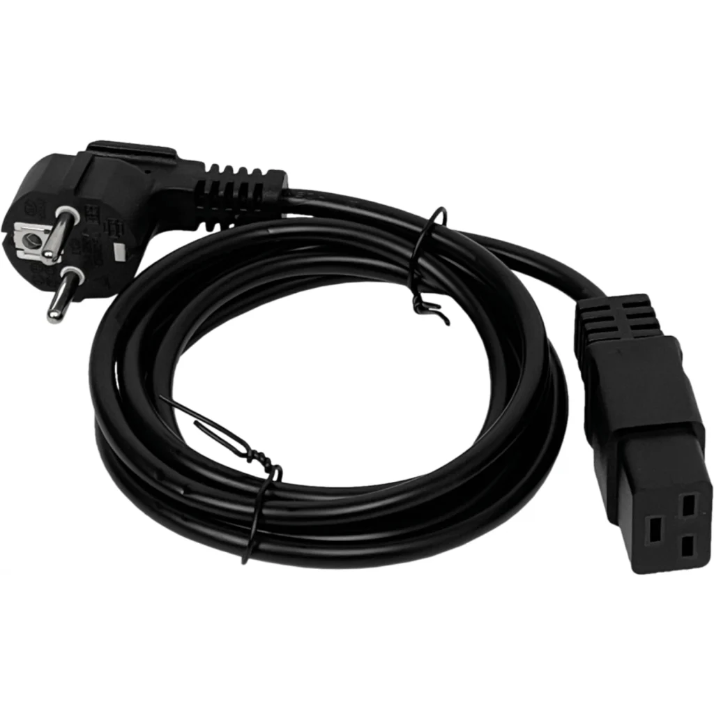 Cable de Poder CEE7-Schuko-Macho C19-Hembra 1,5-1,8mt