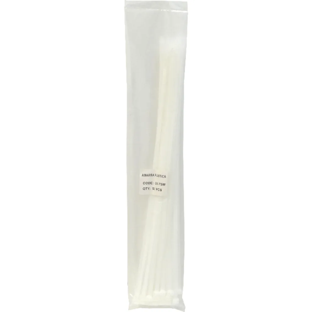50-un 500x7,2mm Blanca Amarra Plastica Nylon 7.2x500mm