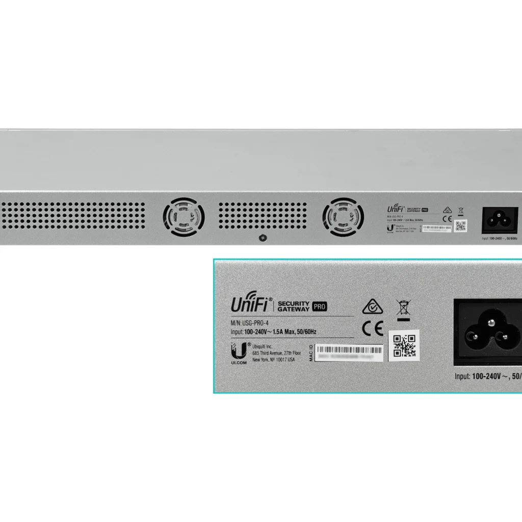 Imagen 1 de Router Ubiquiti Gateway PRO UniFi USG-PRO-4 2xLAN 2xWAN SFP AC 60W Mont Bastidor