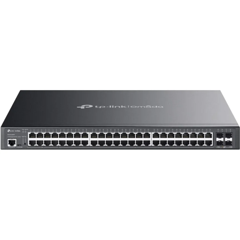 TL-SG3452XMPP. Switch Omada L2+ de 48 puertos Gigabit y 4 SFP+ a 10G, con 40 PoE+ y 8 PoE++