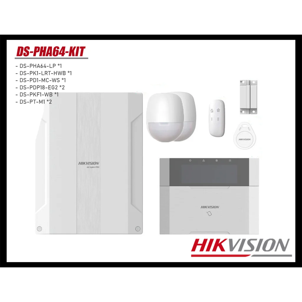 Imagen 3 de Kit Alarma Axpro Hibrido Hikvision 64 zonas. Incluye: - 1 Central