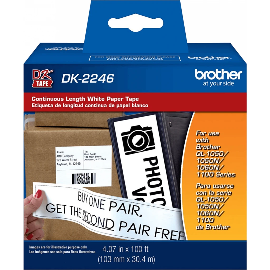 Imagen 1 de DK2246Black/White Continuous Paper/Roll