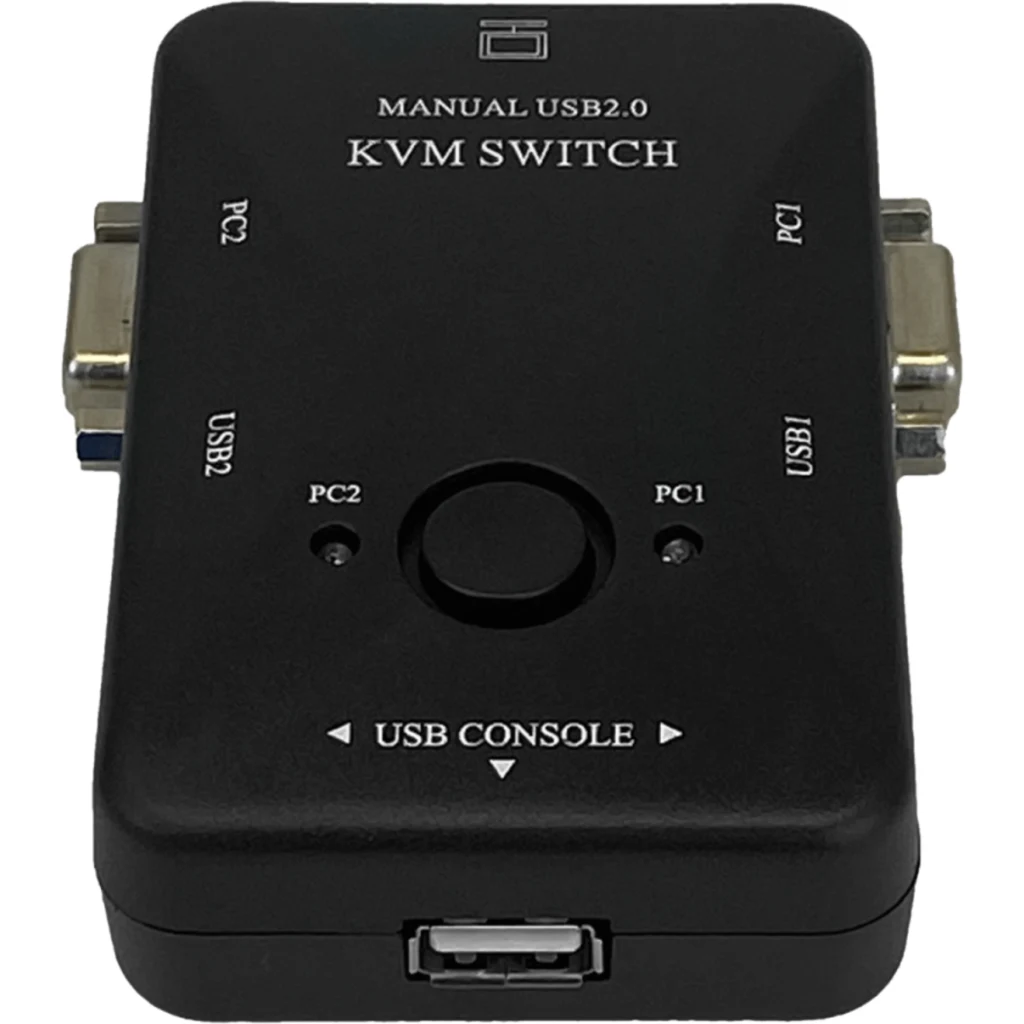 Imagen 1 de Switch VGA KVM 2 CPU 1Monitor USB 2.0 No Requiere Fuente Poder 1920x1440