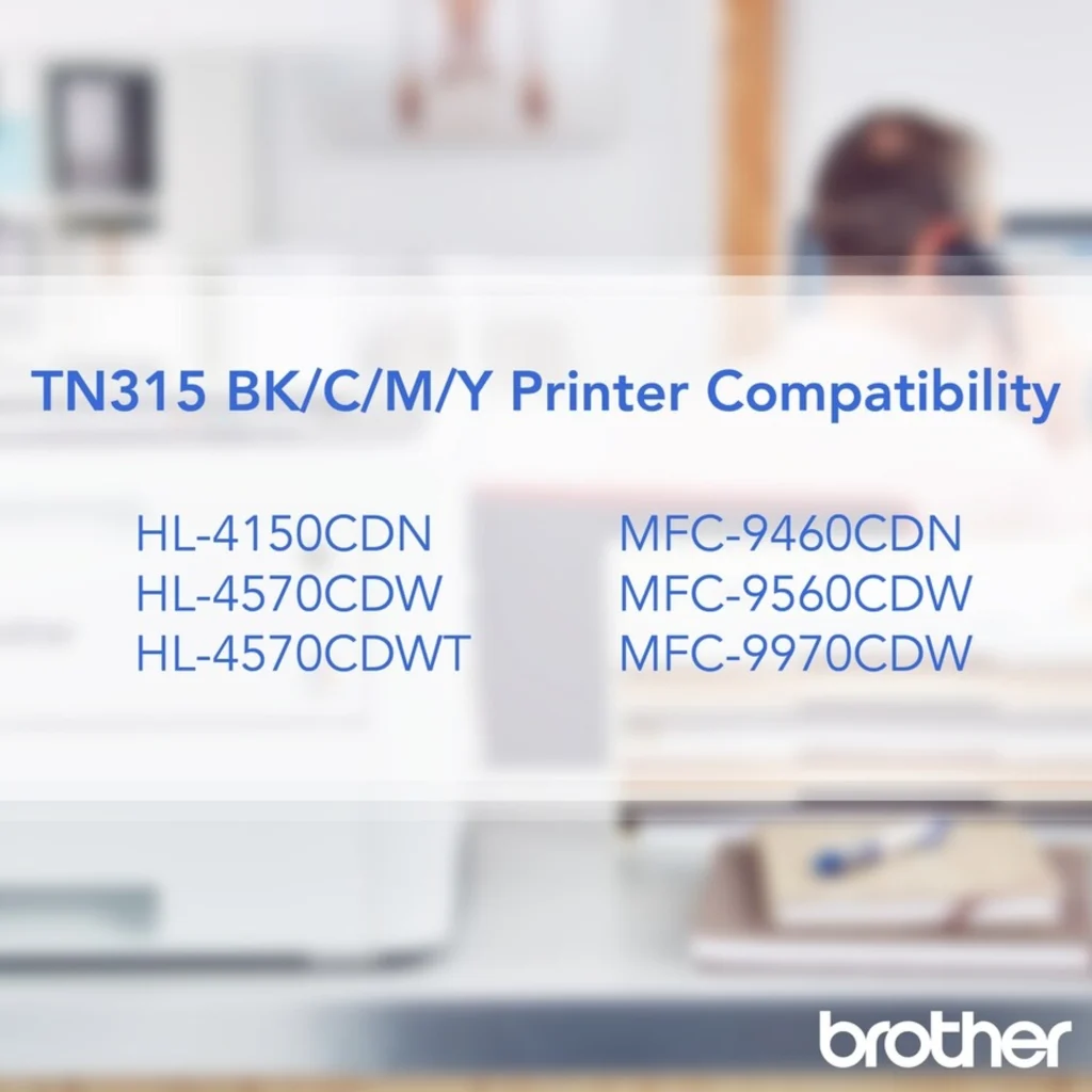 Imagen 2 de Toner Brother TN-315C Cyan para HL-4150CDN/4570CDW/4570CDWT/MFC-9460CDN, 3500Pág