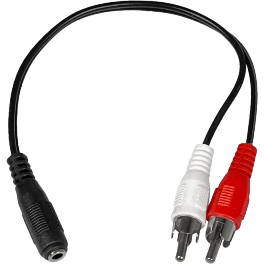 2-RCA-M 1-3,5mm-H 15cm Cable Audio Plug-RCA 150mm 