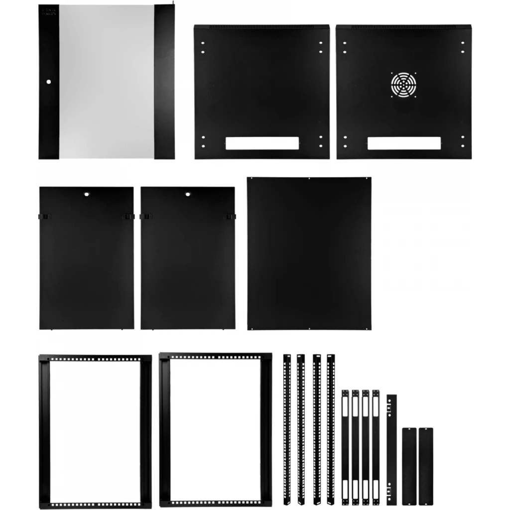 Imagen 8 de LINKMADE Desarmado 15U 60CM-Fondo Rack Pared Muro Negro