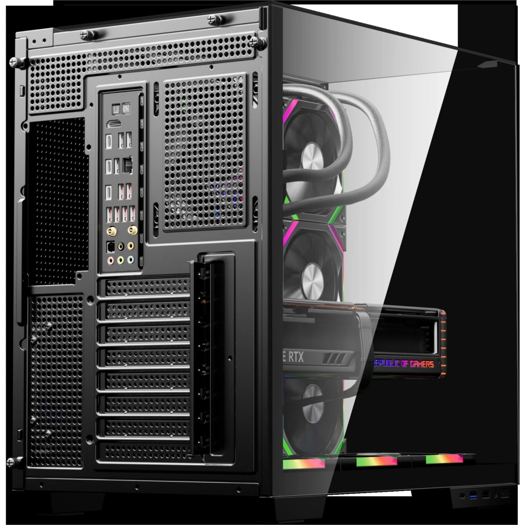 Imagen 2 de GABINETE GAMER ESGAMING  MIRA PRO 4 FAN ARGB, 3 EN BASE Y 1 TRASERO/ SIN FUENTE