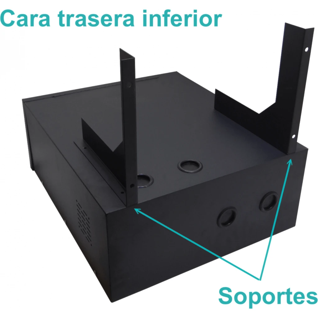 Imagen 2 de Rack LINKMADE 60cm-Fondo 4U Puerta Fierro Rack Seguridad Pared Negro