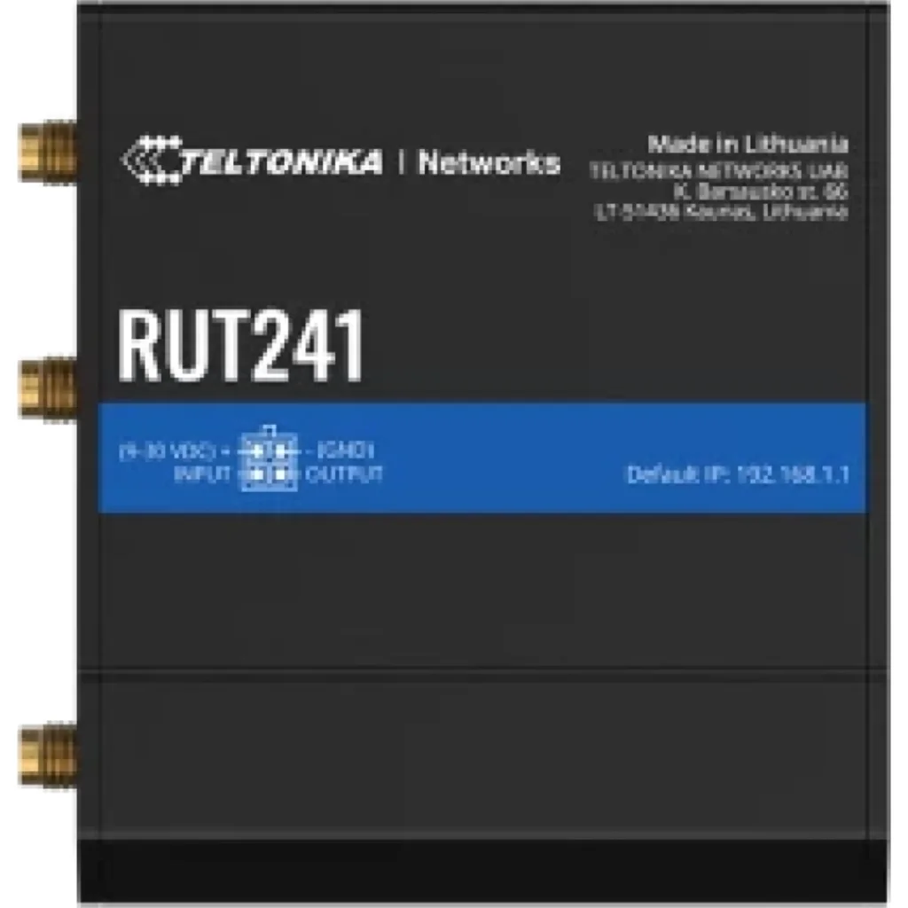 Router Industrial Teltonika RUT241, 4G LTE WiFi con VPN y RMS para IoT remoto