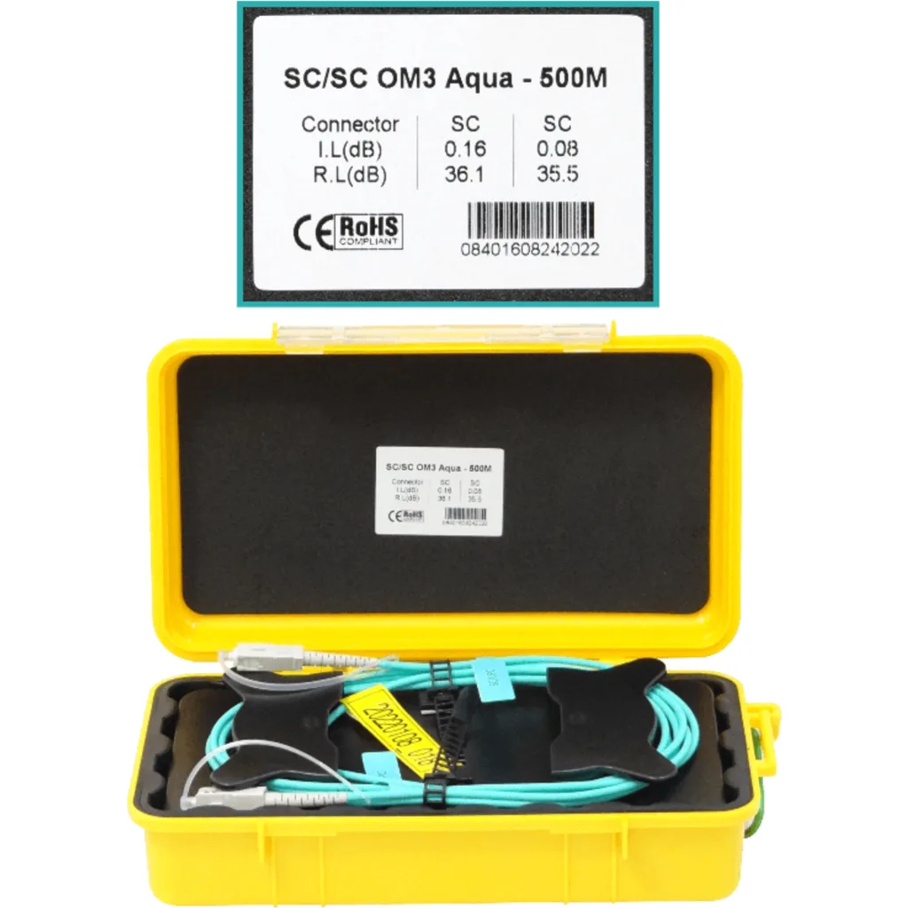 Imagen 2 de 500mt 50/125 SC-SC/UPC OM3 Multimodo MM SX 0,5km Bobina Lanzamiento